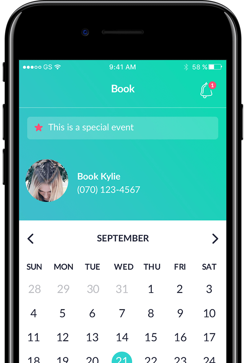 Online client management app for beauty professionals and clients