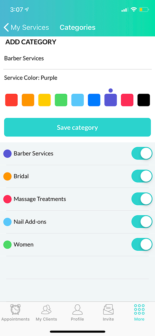 Manage Categories